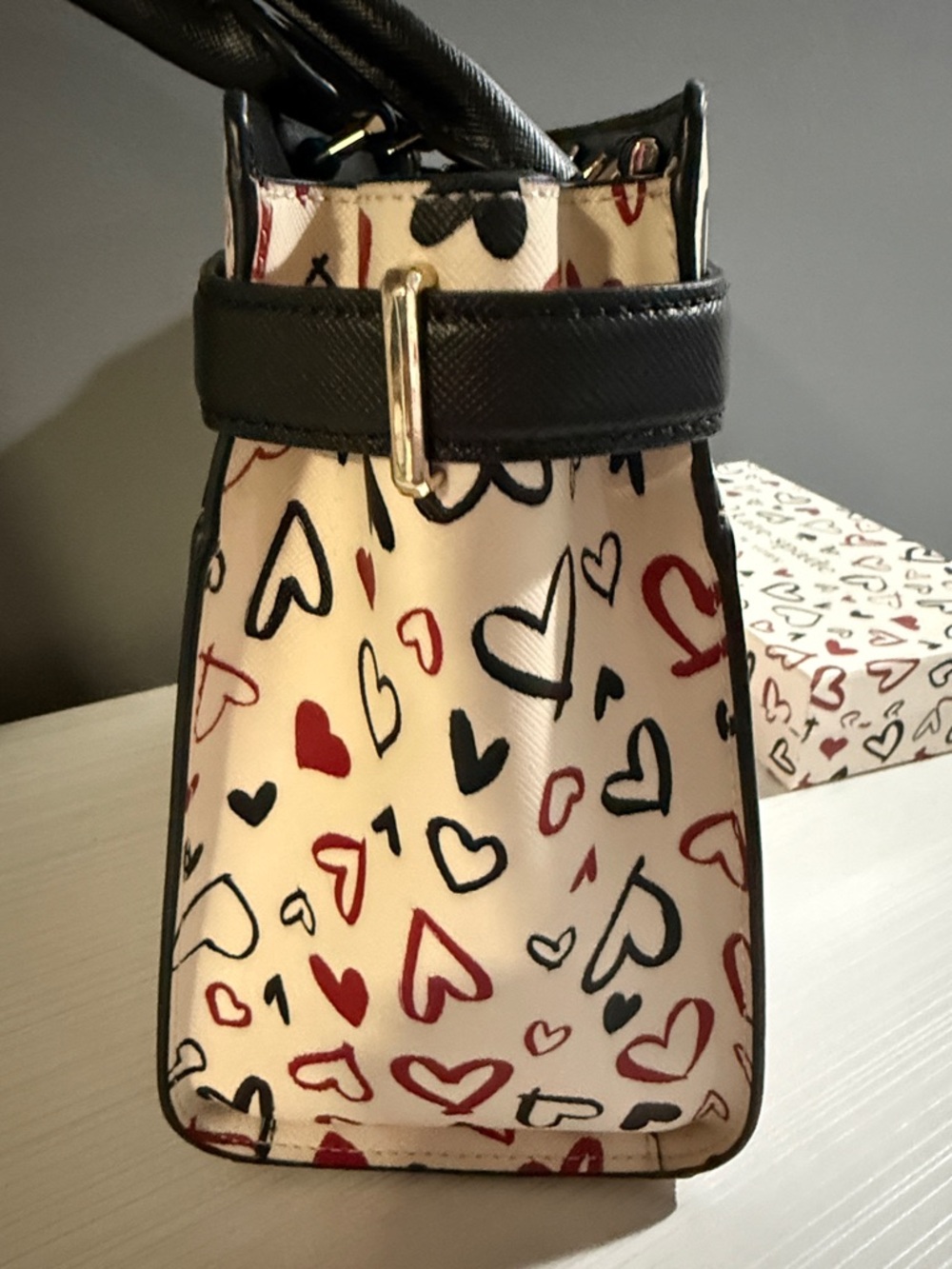 Kate Spade New York Staci Medium Satchel scribble hearts w/matching wallet $520 - Picture 11 of 12